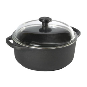 Żeliwny garnek (7 l) ze szklaną pokrywką Skeppshult