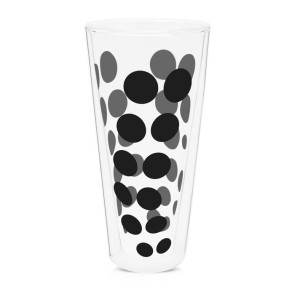 Szklanka 75 ml z podwójnymi ściankami (czarna) Dot Zak! Designs