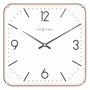 Zegar ścienny (czarny) Basic Square Dome Nextime