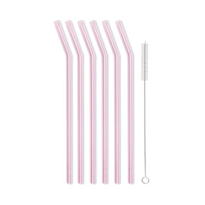 Zestaw 6 słomek szklanych 23 cm (białych) Vita Vialli Design