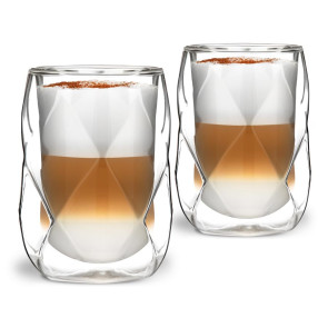 Zestaw 2 szklanek z podwójnymi ściankami (250 ml) Geo Vialli Design