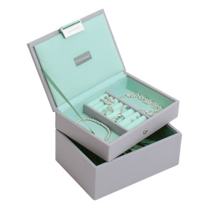 Pudełko na biżuterię 2-poziomowe (taupe) Mini Classic Stackers