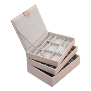 Pudełko na biżuterię, potrójne (taupe) Classic Stackers 