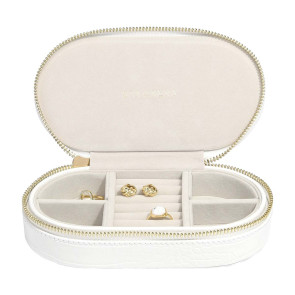 Etui podróżne na biżuterię, owalne (różowe) Stackers 