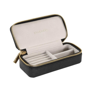 Etui podróżne na biżuterię prostokątne, duże (czarne) Supersize Stackers