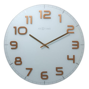 Zegar ścienny (czarno-miedziany) Classy Round Nextime