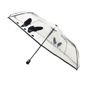 Parasol automatyczny składany (przezroczysty z czarną obwódką) Smati