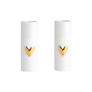 Zestaw 2 mini wazoników z serduszkiem (srebrnym) Rader