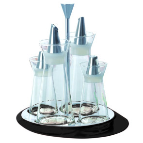 Zestaw czterech pojemników na przyprawy (fioletowy) Glamour Bugatti 