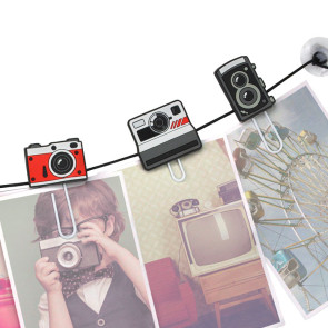 Klamerki do zdjęć ClipIt Mustard (Flamingi)