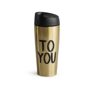 Kubek podróżny, stalowy (złoty) To Go Sagaform