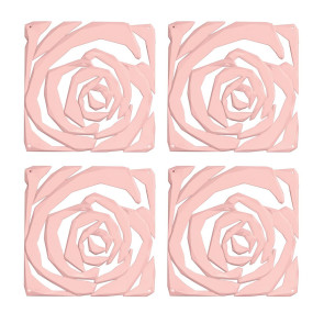 Zestaw 4 paneli dekoracyjnych (czarnych) Romance Koziol