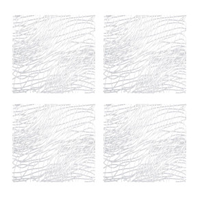 Zestaw 4 paneli dekoracyjnych (czerwonych) Silk Koziol