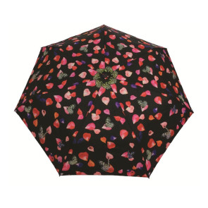 Parasol długi, podwójny (czarny, płatki) Smati
