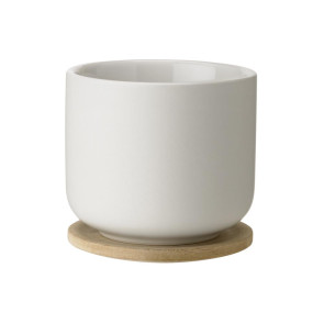 Kubek z podstawką (czarny) Theo Stelton