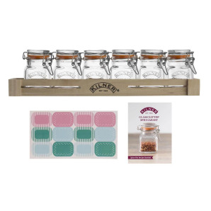 Zestaw 6 słoiczków do przypraw w skrzyneczce Kilner