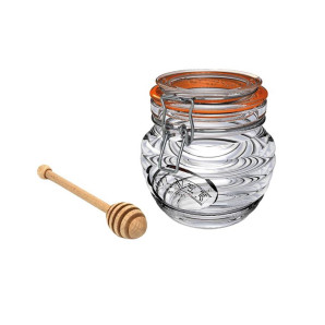 Słoik na miód z czerpakiem Clip Top Kilner