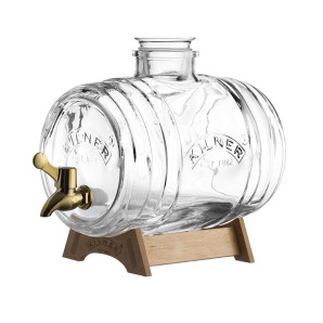 Szklana beczka na alkohol (3,5 l, kolor mosiądzu) Kilner