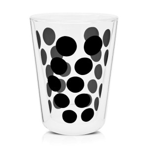 Szklanka 350 ml z podwójnymi ściankami (czarna) Dot Zak! Designs