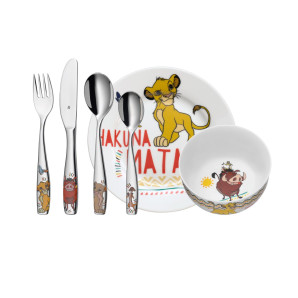 Zestaw naczyń i sztućców dla dzieci Król Lew WMF