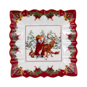 Kwadratowa miska św. Mikołaj i leśne zwierzęta Toy's Fantasy Villeroy & Boch