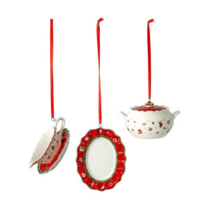Ozdoby choinkowe, serwis (3 szt., biało-czerwone) Toy‘s Delight Decoration Villeroy & Boch