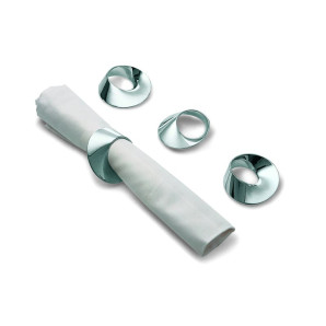 Zestaw czterech obrączek na serwetki Swirl Philippi