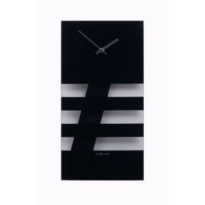 Zegar ścienny (czarny) Bold Stripes Nextime