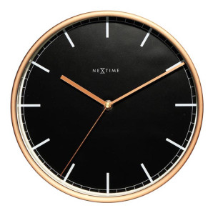 Zegar ścienny mały (czarno-miedziany) Company Nextime