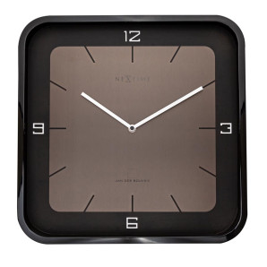 Zegar ścienny (czarny) Square Wall Nextime