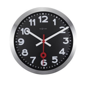 Zegar ścienny z cyframi (czarny, 35 cm) Station Nextime