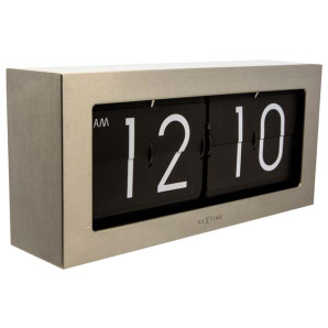 Zegar klapkowy (srebrny) Big Flip Nextime