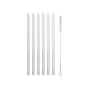 Zestaw 6 słomek szklanych 20 cm (transparentnych) Vita Vialli Design