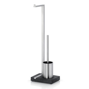 Stojący uchwyt na papier toaletowy i szczotkę (stal matowa) Menoto Blomus