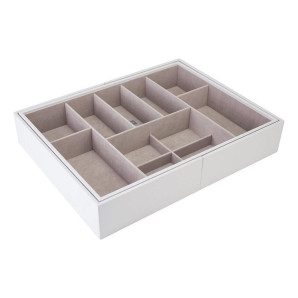 Wkład do szuflady na biżuterię, rozsuwany (biały) Slider L Stackers