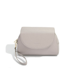 Kosmetyczka podróżna z kieszenią na pędzle (taupe) Stackers