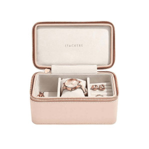 Etui podróżne na biżuterię i zegarki prostokątne (różowe) Stackers