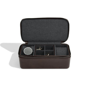 Etui podróżne na zegarki i spinki (brązowe) Stackers