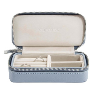 Etui podróżne na biżuterię prostokątne, średnie (niebieskie) Stackers