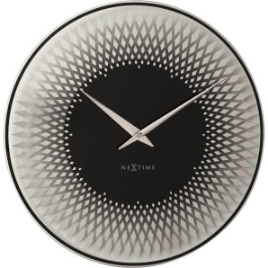 Zegar ścienny (srebrny) Sahara Nextime