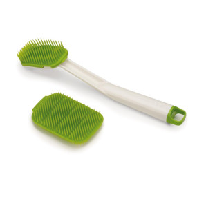 Szczotka do zmywania naczyń + myjka (biało-zielone) CleanTech Joseph Joseph