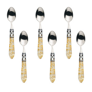 Komplet 6 łyżeczek do kawy ze złotymi drobinkami Aladdin Bugatti