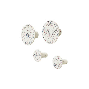 Zestaw 4 wieszaków terazzo (kolorowy) Ponto Blomus