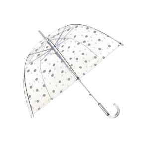 Parasol automatyczny - kopuła (przezroczysty w srebrne kropki) Smati