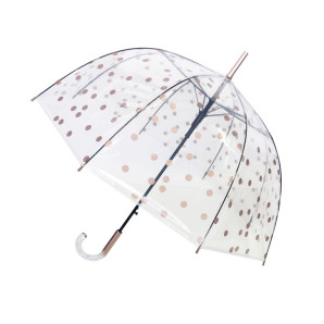 Parasol automatyczny - kopuła (przezroczysty w złote kropki) Smati