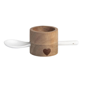 Kieliszek do jajka + łyżeczka Heart Rader