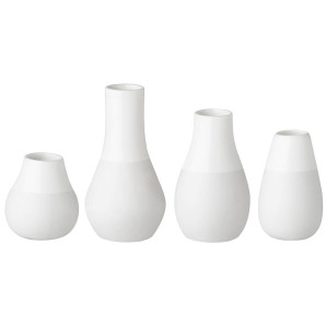 Zestaw 4 mini wazoników (białych) Rader