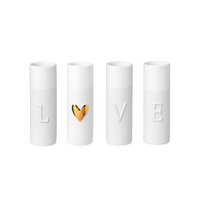 Zestaw 4 mini wazoników LOVE Rader