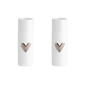 Zestaw 2 mini wazoników z serduszkiem (srebrnym) Rader