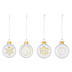 Zestaw 4 medalionów-bombek Rader